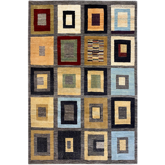 Gabbeh Exklusiver Teppich Bunt 294x199 cm - German Carpet Shop