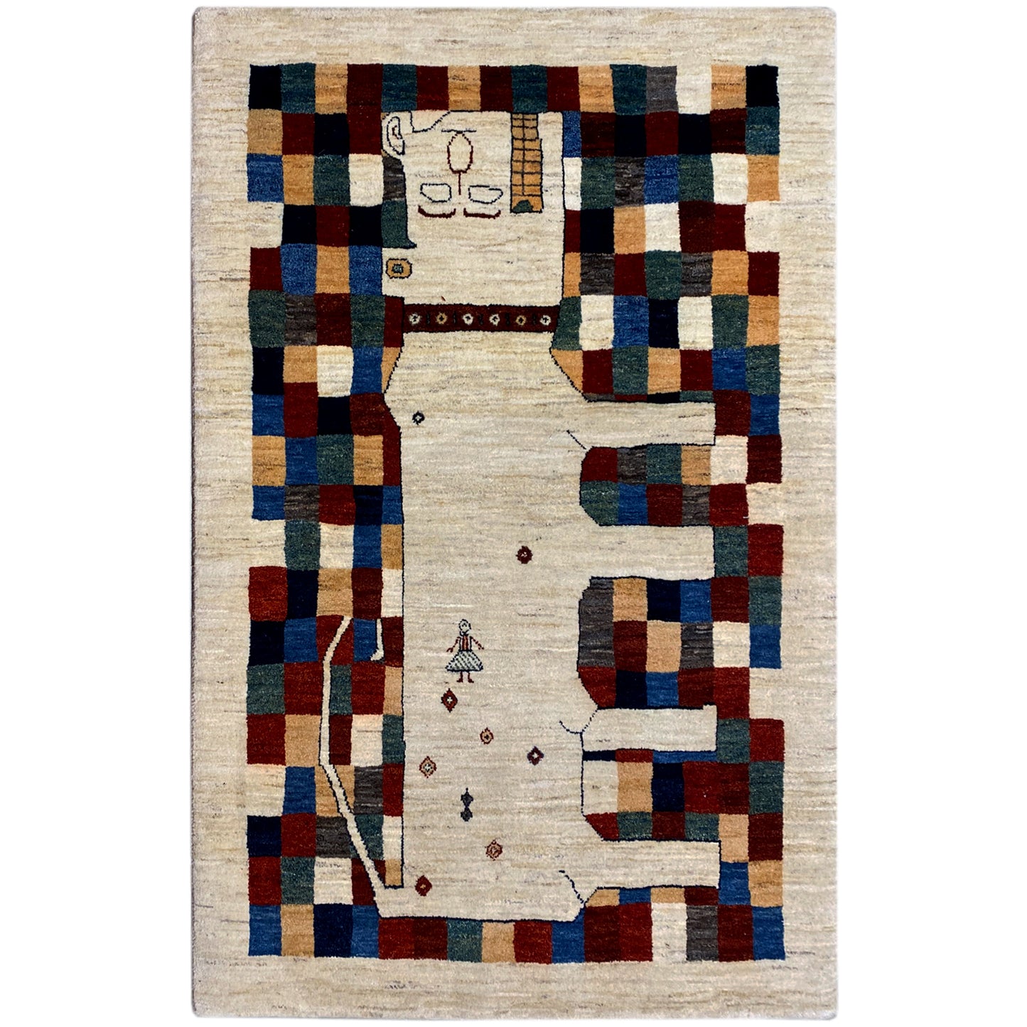 Gabbeh Teppich 182x120 cm - German Carpet Shop