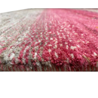 Gabbeh Exklusiver Teppich Rosa/Grau 294x199 cm - German Carpet Shop