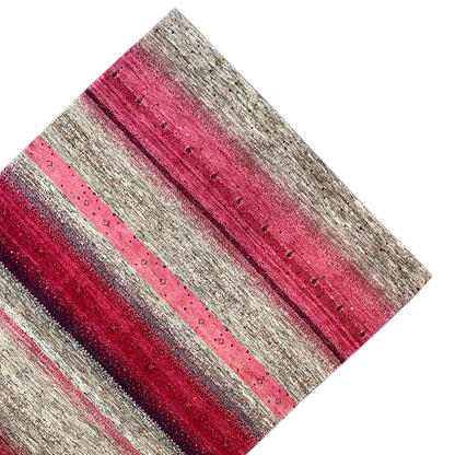 Gabbeh Exklusiver Teppich Rosa/Grau 294x199 cm - German Carpet Shop