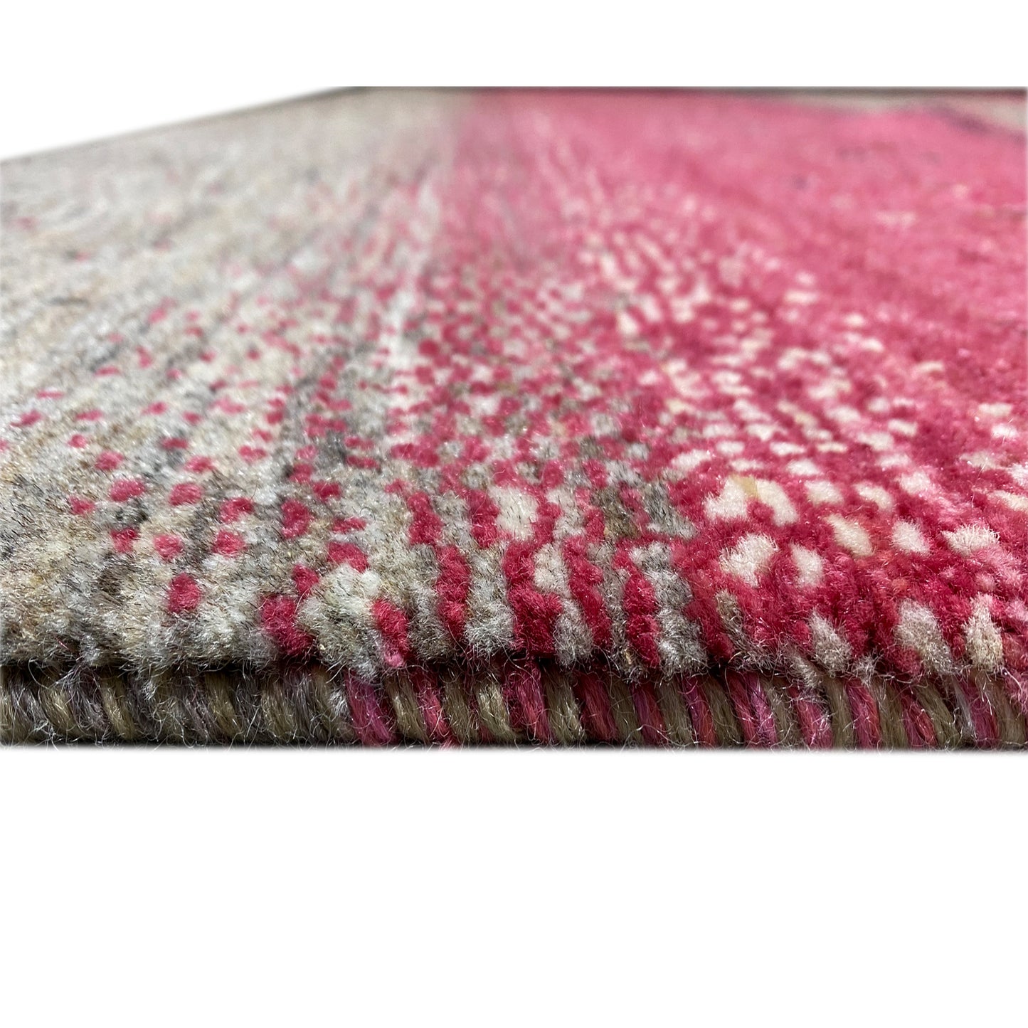 Gabbeh Exklusiver Teppich Rosa/Grau 300x200 cm - German Carpet Shop