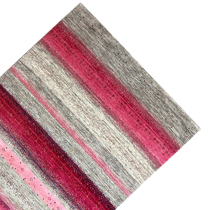Gabbeh Exklusiver Teppich Rosa/Grau 300x200 cm - German Carpet Shop