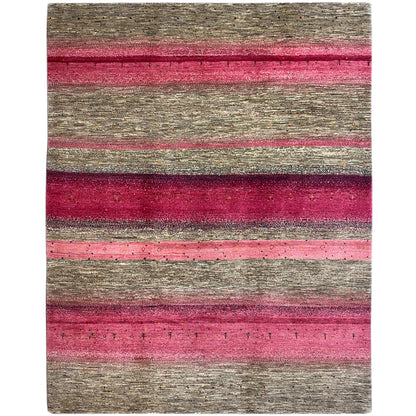 Gabbeh Exklusiver Teppich Rosa/Grau 298x251 cm - German Carpet Shop
