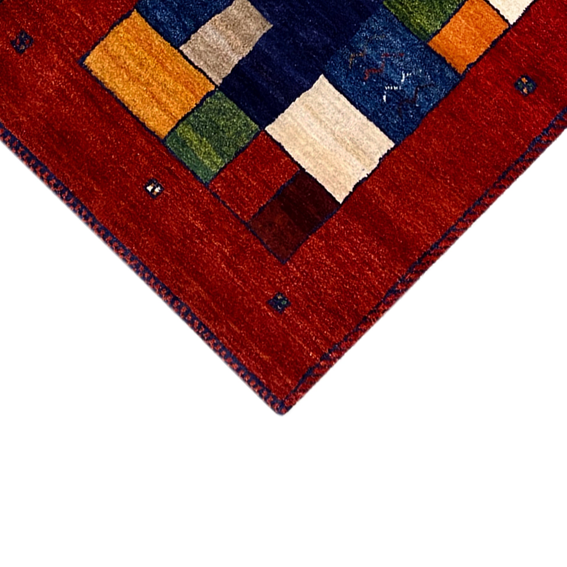 Roter Gabbeh Teppich Läufer 200x81 cm - German Carpet Shop