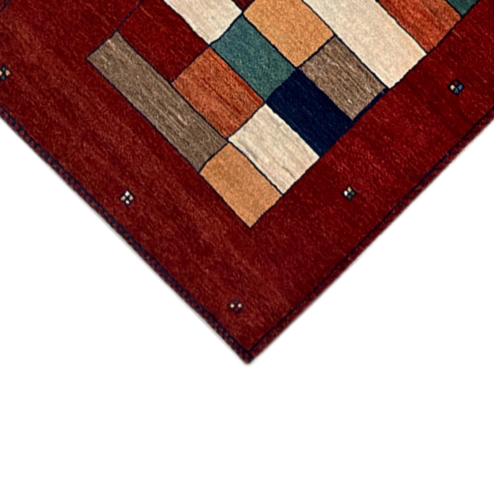 Roter Gabbeh Teppich Läufer 242x81 cm - German Carpet Shop