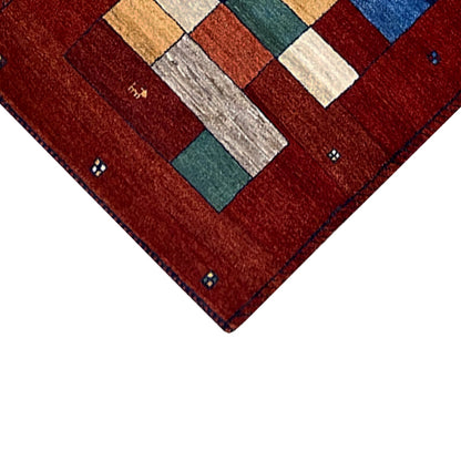 Roter Gabbeh Teppich Läufer 295x84 cm - German Carpet Shop