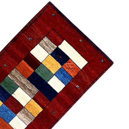 Roter Gabbeh Teppich Läufer 294x84 cm - German Carpet Shop