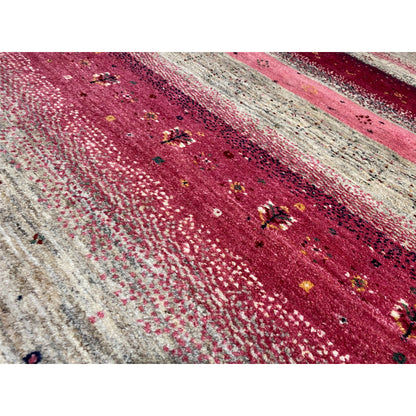 Rosa Gabbeh Teppich Läufer 190x80 cm - German Carpet Shop