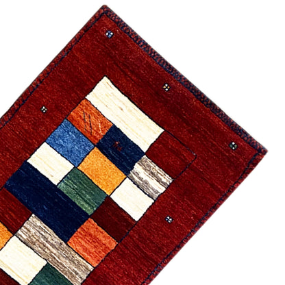 Roter Gabbeh Teppich Läufer 296x77 cm - German Carpet Shop