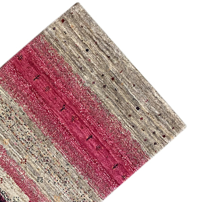 Rosa Gabbeh Teppich Läufer 197x79 cm - German Carpet Shop