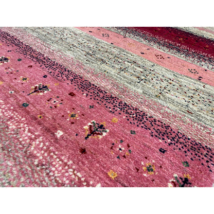 Rosa Gabbeh Teppich Läufer 201x81 cm - German Carpet Shop