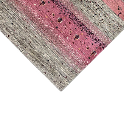 Rosa Gabbeh Teppich Läufer 201x81 cm - German Carpet Shop