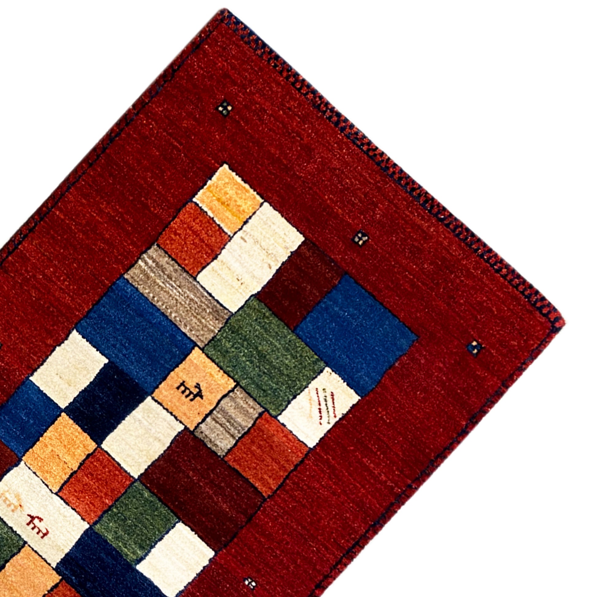 Roter Gabbeh Teppich Läufer 192x79 cm - German Carpet Shop