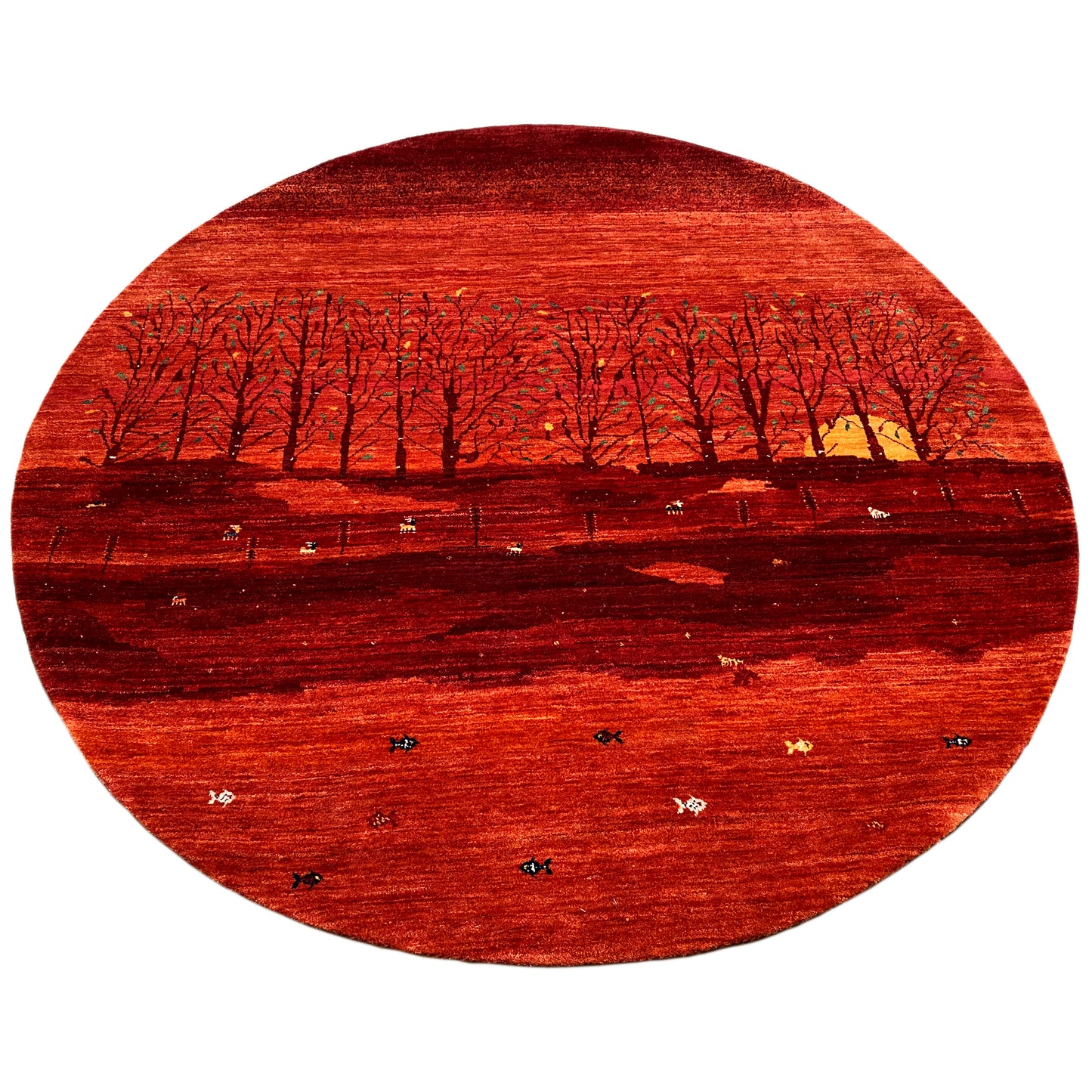 Gabbeh Teppich Luri Rot, 200x200 cm - German Carpet Shop