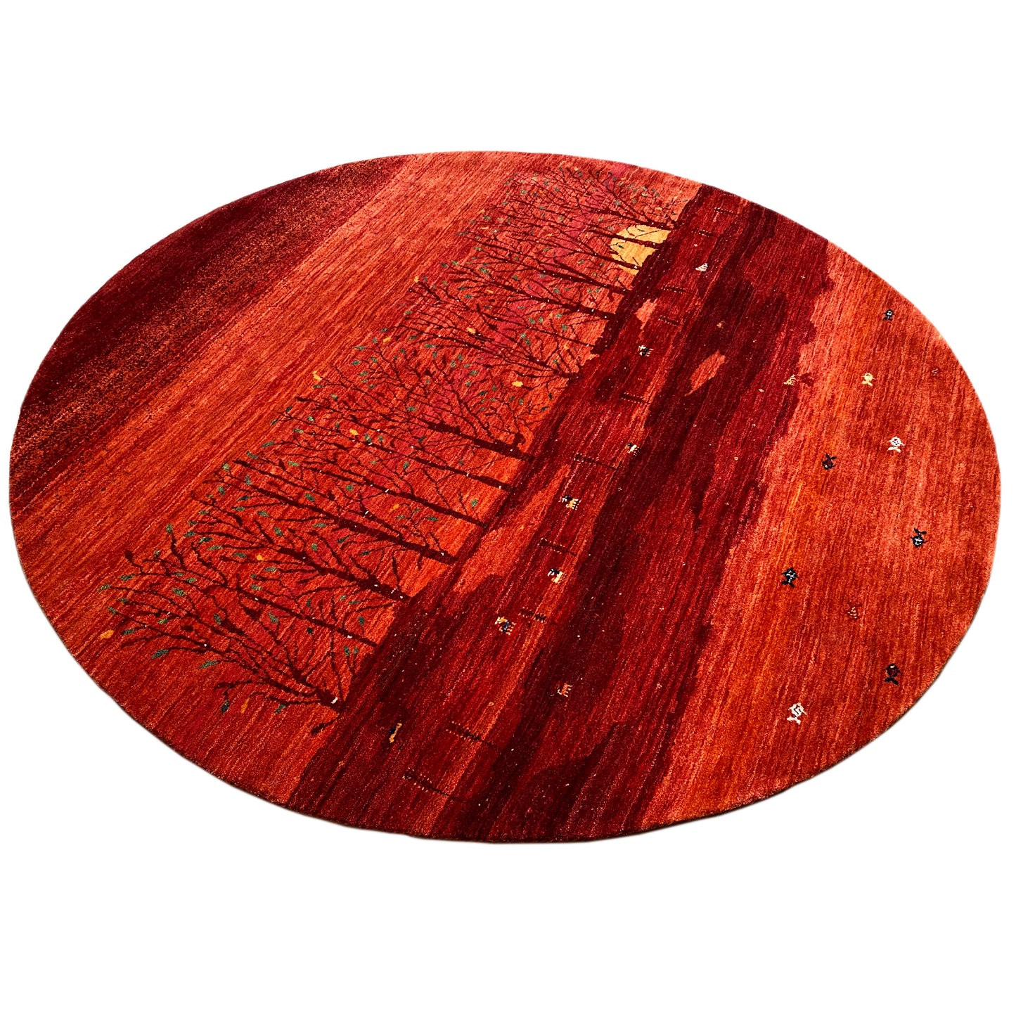 Gabbeh Teppich Luri Rot, 200x200 cm - German Carpet Shop