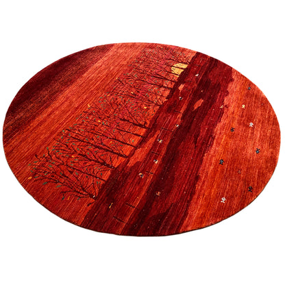 Gabbeh Teppich Luri Rot, 200x200 cm - German Carpet Shop