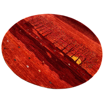 Gabbeh Teppich Luri Rot, 200x200 cm - German Carpet Shop