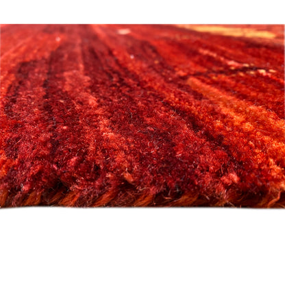Gabbeh Teppich Luri Rot, 200x200 cm - German Carpet Shop