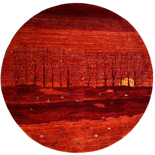 Gabbeh Teppich Luri Rot, 200x200 cm - German Carpet Shop