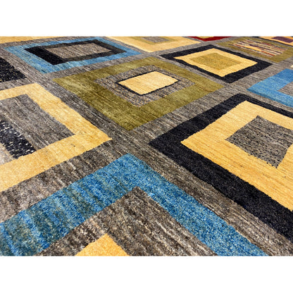 Gabbeh Exklusiver Teppich Grau 297x195 cm - German Carpet Shop