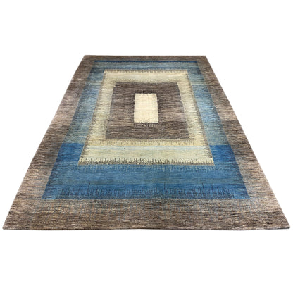 Gabbeh Exklusiver Teppich Grau 295x193 cm - German Carpet Shop