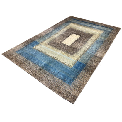 Gabbeh Exklusiver Teppich Grau 295x193 cm - German Carpet Shop