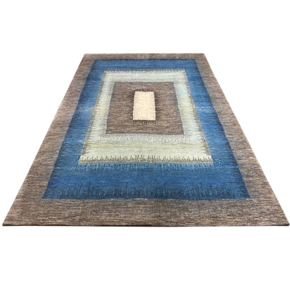 Gabbeh Exklusiver Teppich Blau 299x192 cm - German Carpet Shop
