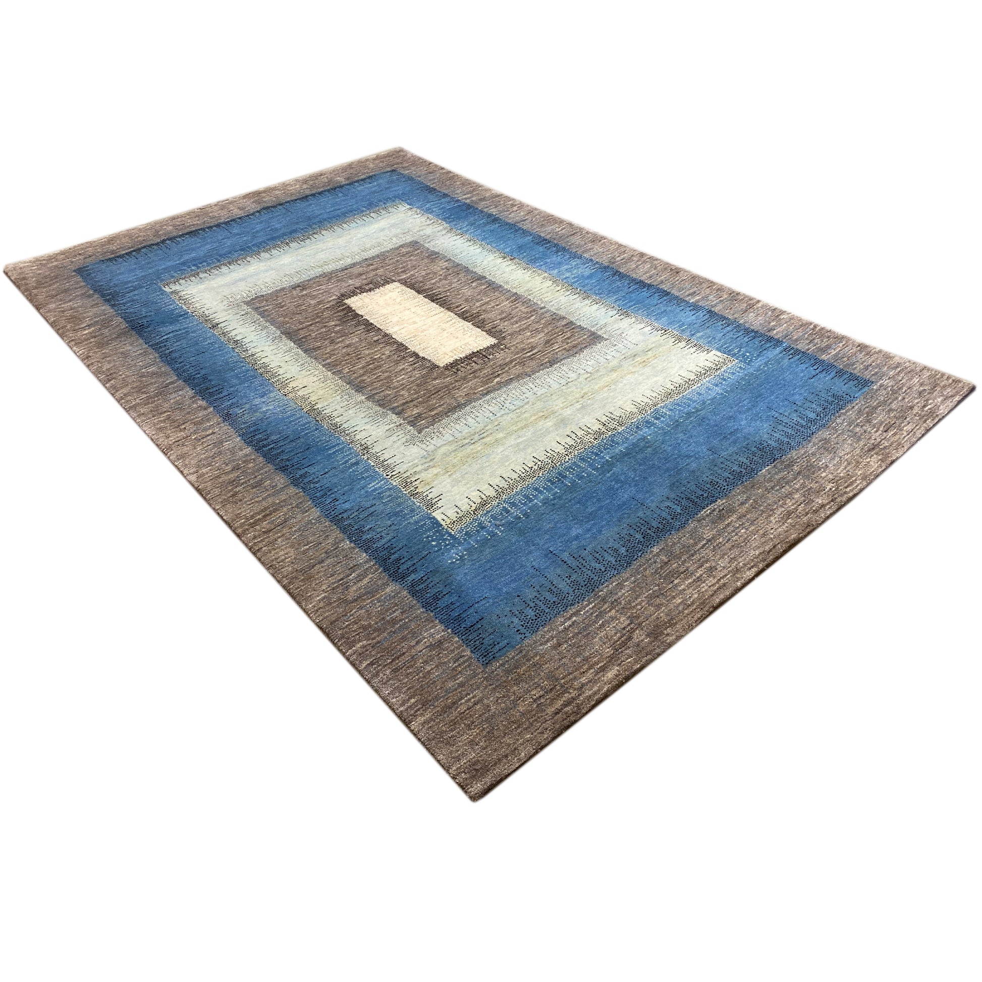 Gabbeh Exklusiver Teppich Blau 299x192 cm - German Carpet Shop