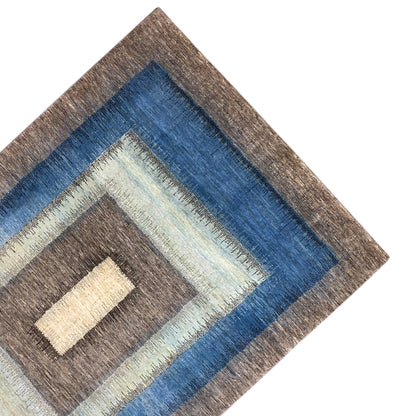 Gabbeh Exklusiver Teppich Blau 299x192 cm - German Carpet Shop