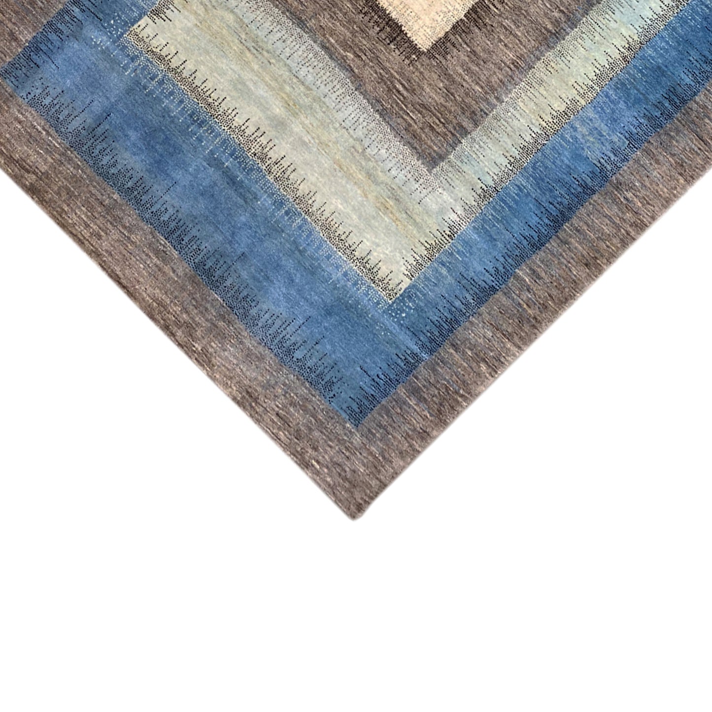 Gabbeh Exklusiver Teppich Blau 299x192 cm - German Carpet Shop