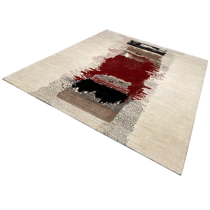 Gabbeh Exklusiver Teppich Rot 298x248 cm - German Carpet Shop