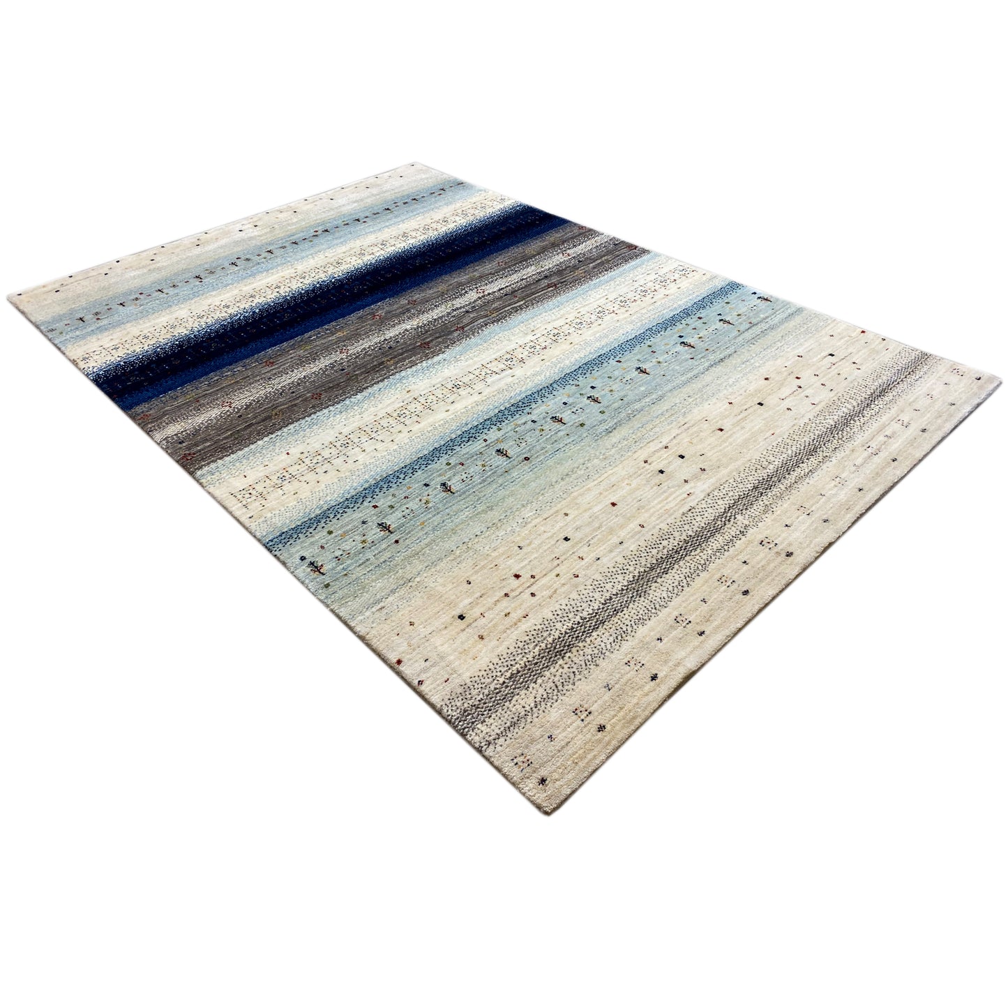 Gabbeh Exklusiver Teppich, Blau 295x202 cm - German Carpet Shop