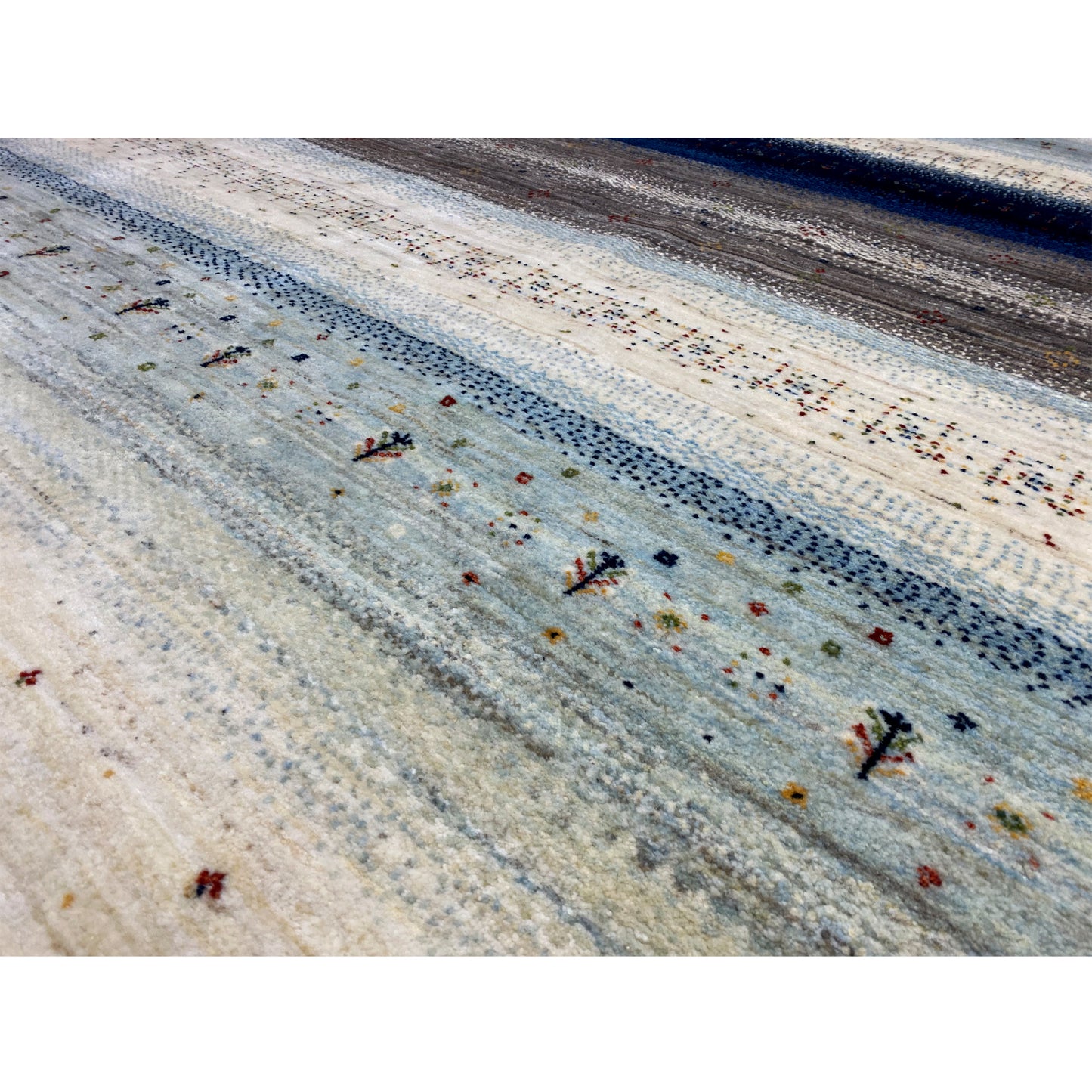 Gabbeh Exklusiver Teppich, Blau 295x202 cm - German Carpet Shop