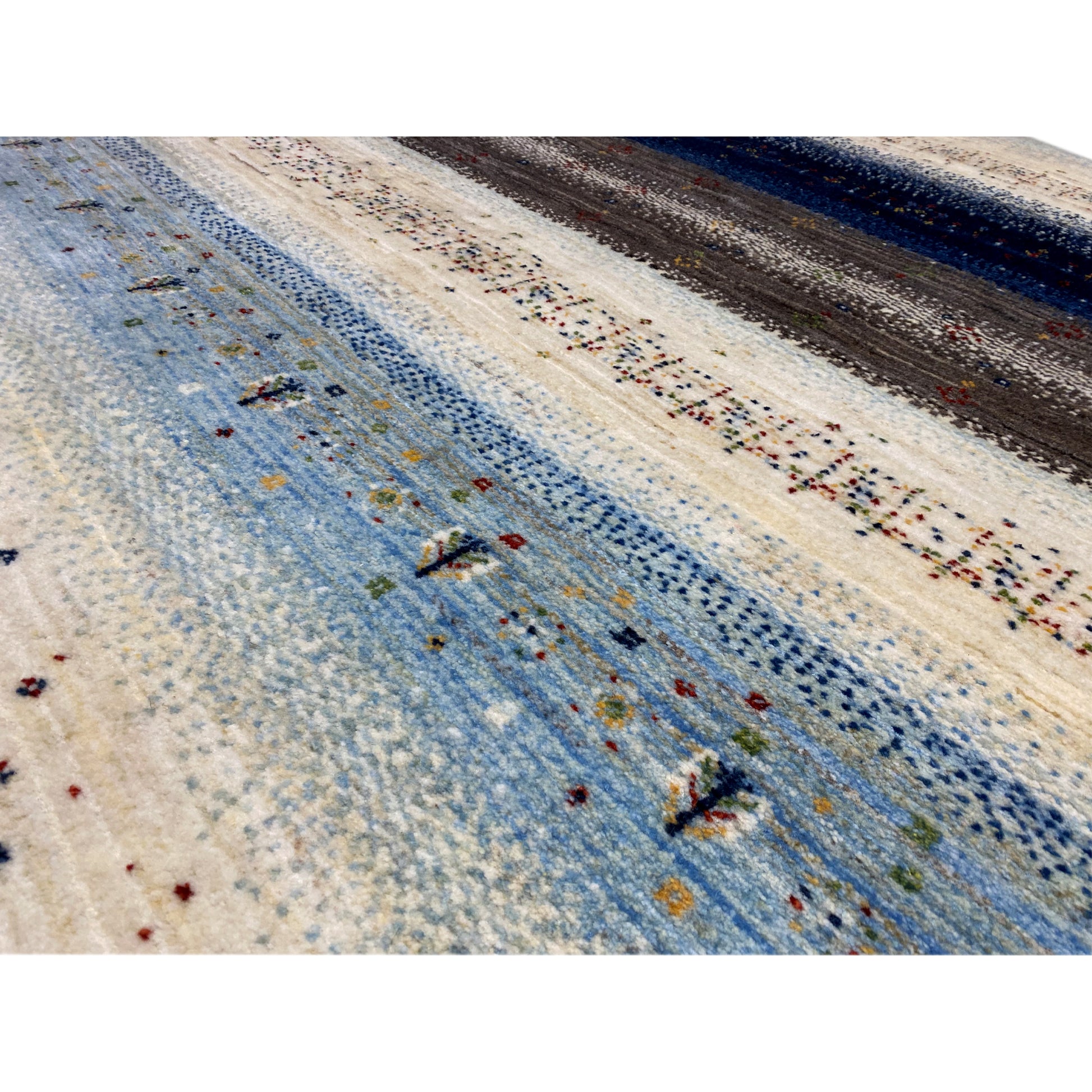 Gabbeh Exklusiver Teppich Blau 267x206 cm - German Carpet Shop