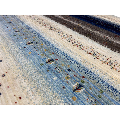 Gabbeh Exklusiver Teppich Blau 267x206 cm - German Carpet Shop