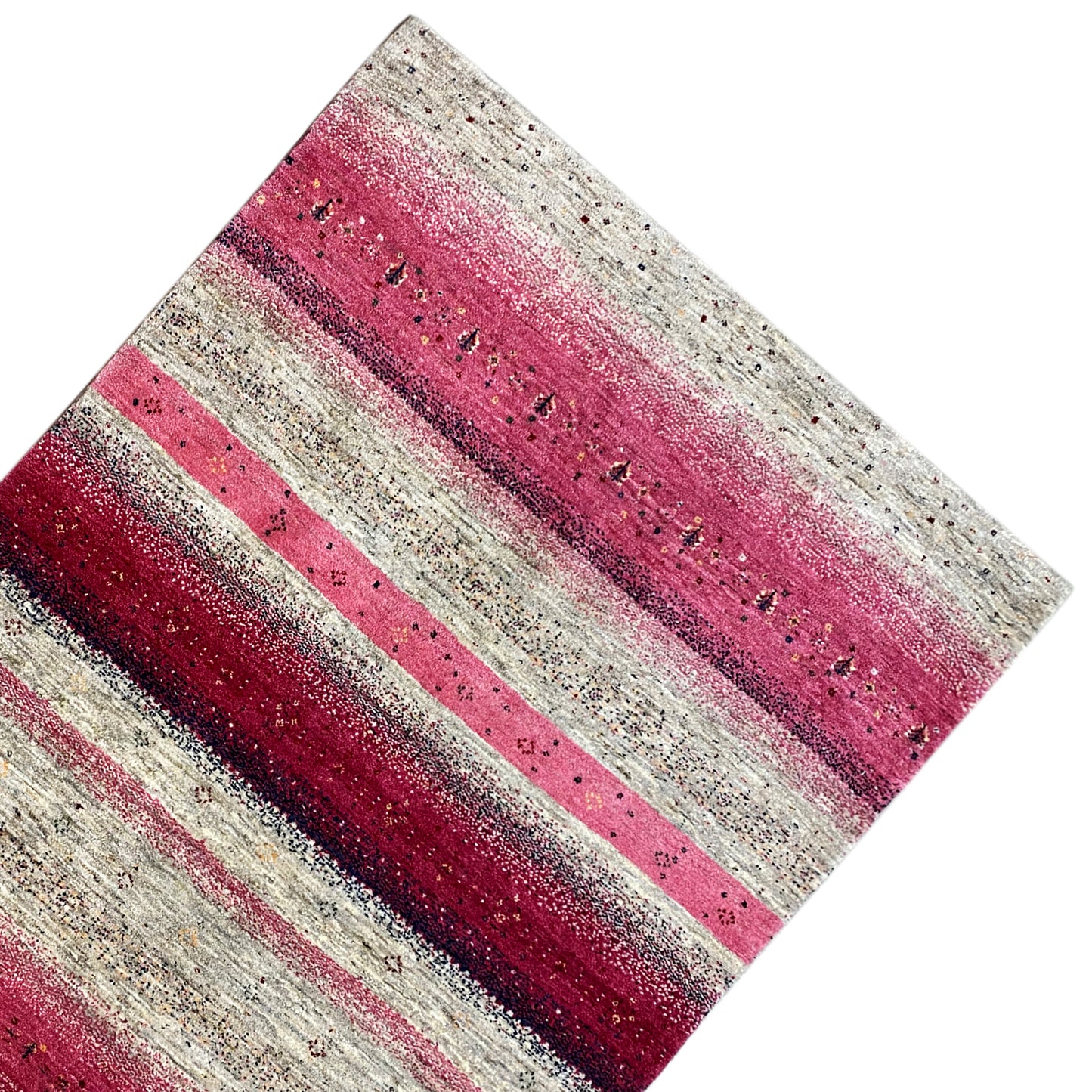 Natürlicher Gabbeh Teppich Rosa