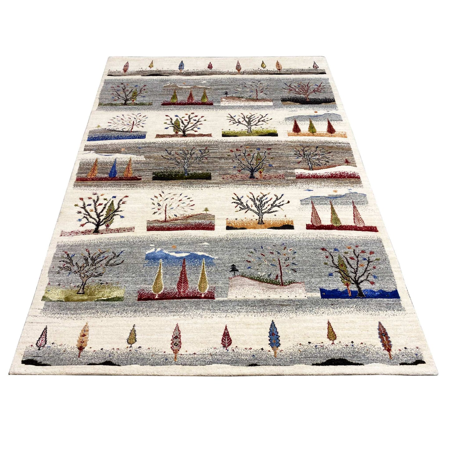 Gabbeh Lori Teppich, 237x166 cm - Handgesponnene Wolle - German Carpet Shop
