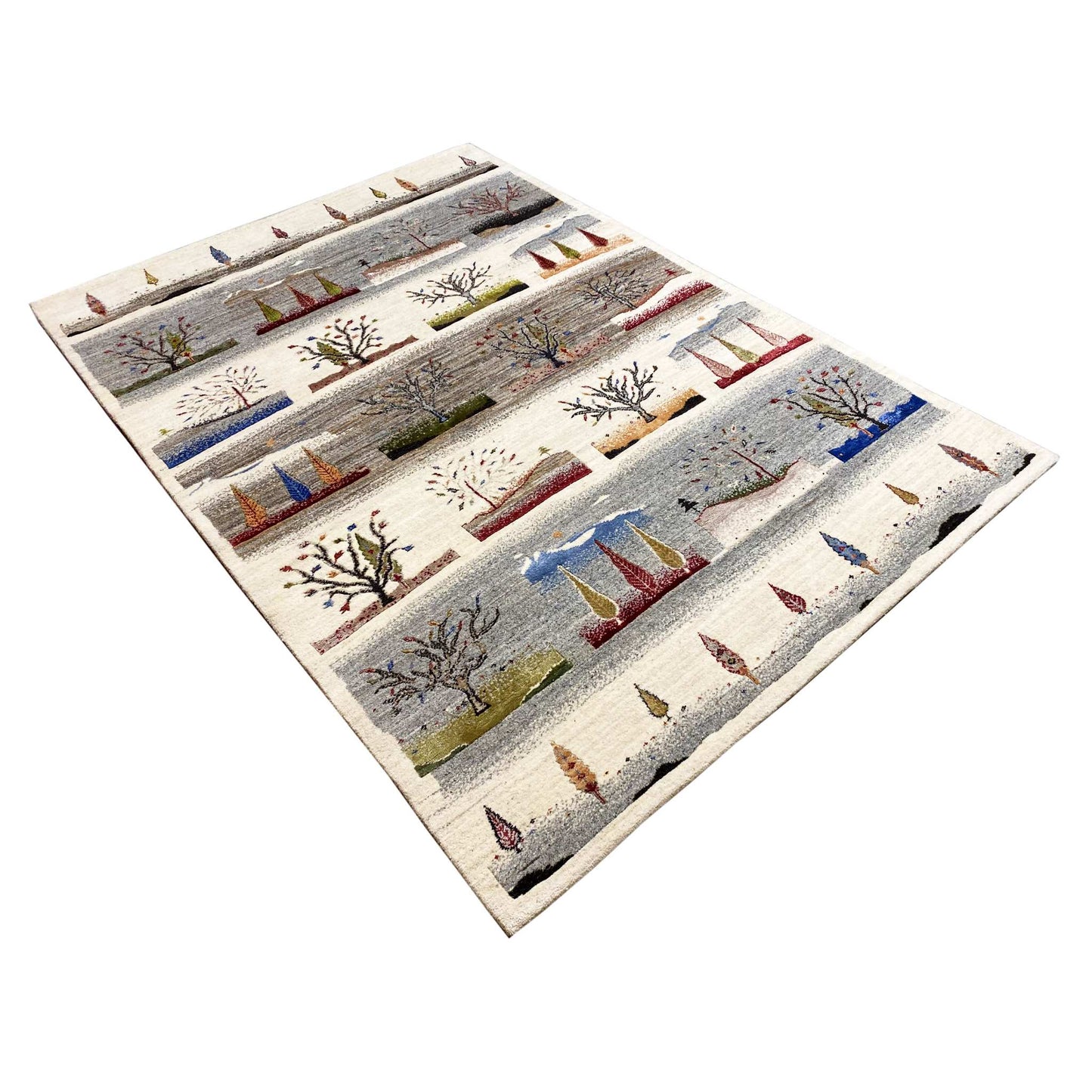 Gabbeh Lori Teppich, 237x166 cm - Handgesponnene Wolle - German Carpet Shop