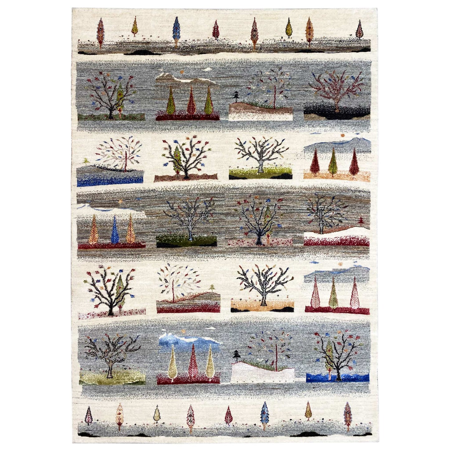 Gabbeh Lori Teppich, 237x166 cm - Handgesponnene Wolle - German Carpet Shop