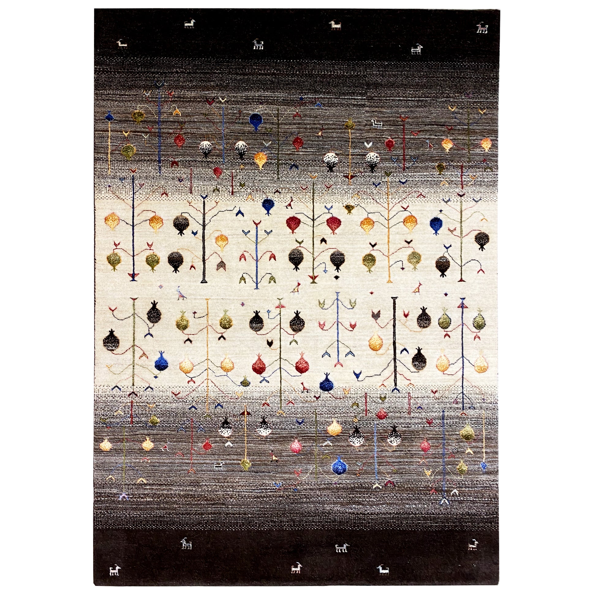 Handgeknüpfter Gabbeh Lori Teppich, 240x171 cm - Naturfarben - German Carpet Shop