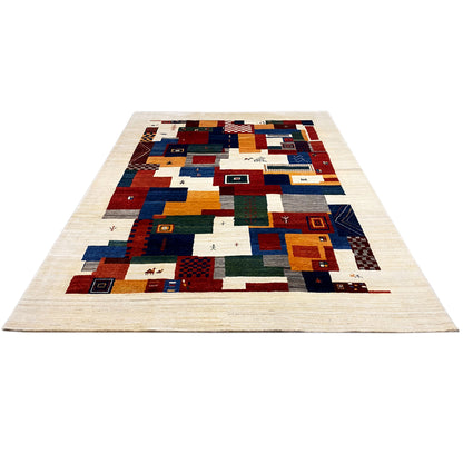 Gabbeh Exklusiver Teppich Beige 349x249 cm - German Carpet Shop