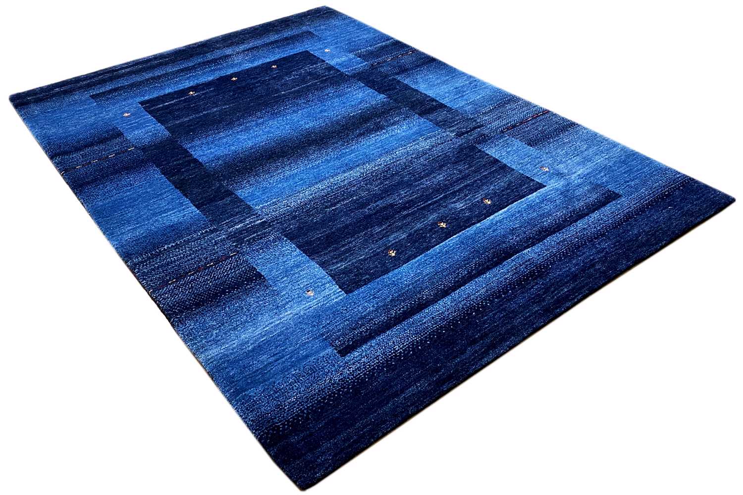 Blauer Gabbeh Teppich 170x240cm - German Carpet Shop