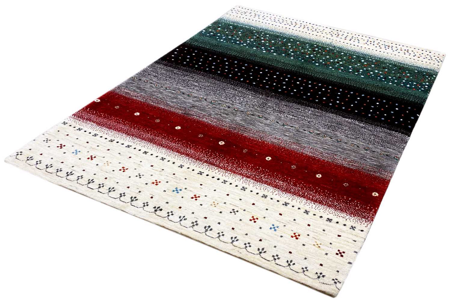 Mehrfarbiger Gabbeh Teppich (170x240 cm / 6x8 ft) - German Carpet Shop