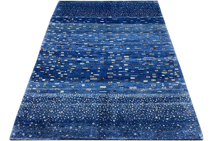Blauer Gabbeh Teppich 170x240cm - German Carpet Shop