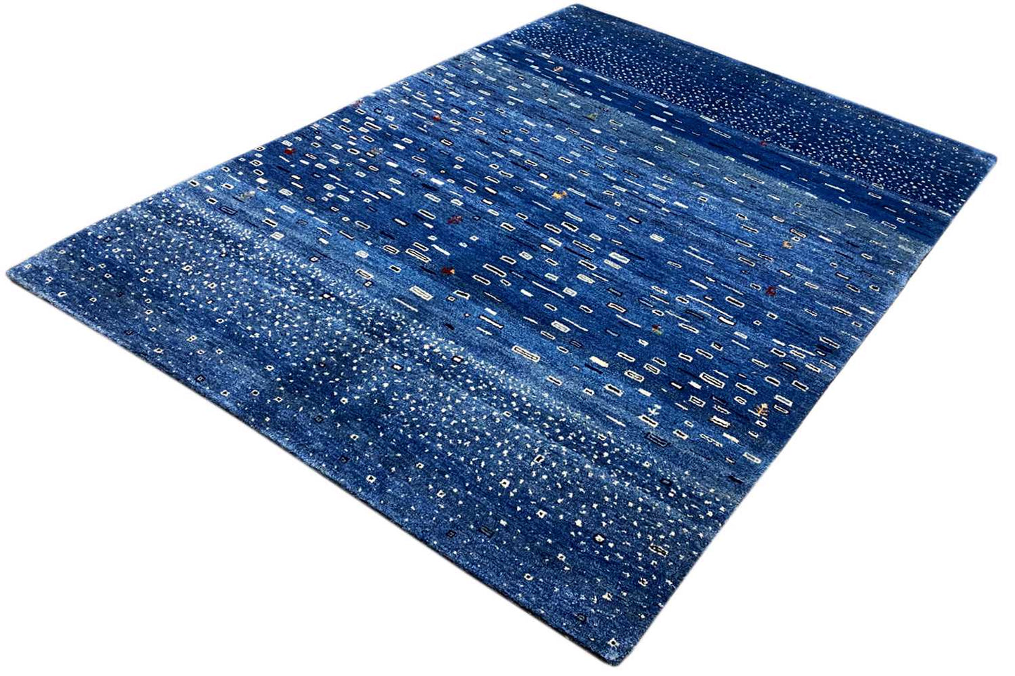 Blauer Gabbeh Teppich 170x240cm - German Carpet Shop