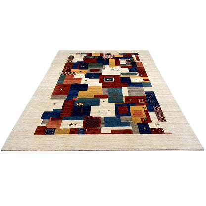 Gabbeh Exklusiver Teppich Beige 349x245 cm - German Carpet Shop