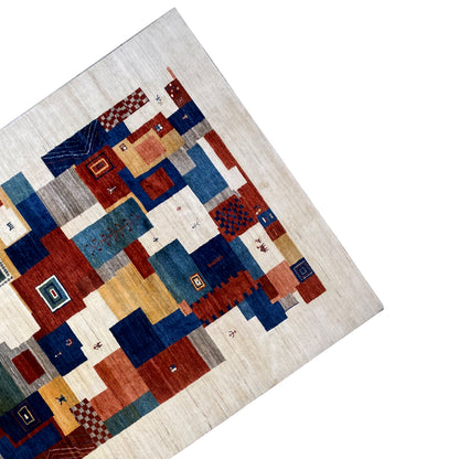 Gabbeh Exklusiver Teppich Beige 349x245 cm - German Carpet Shop