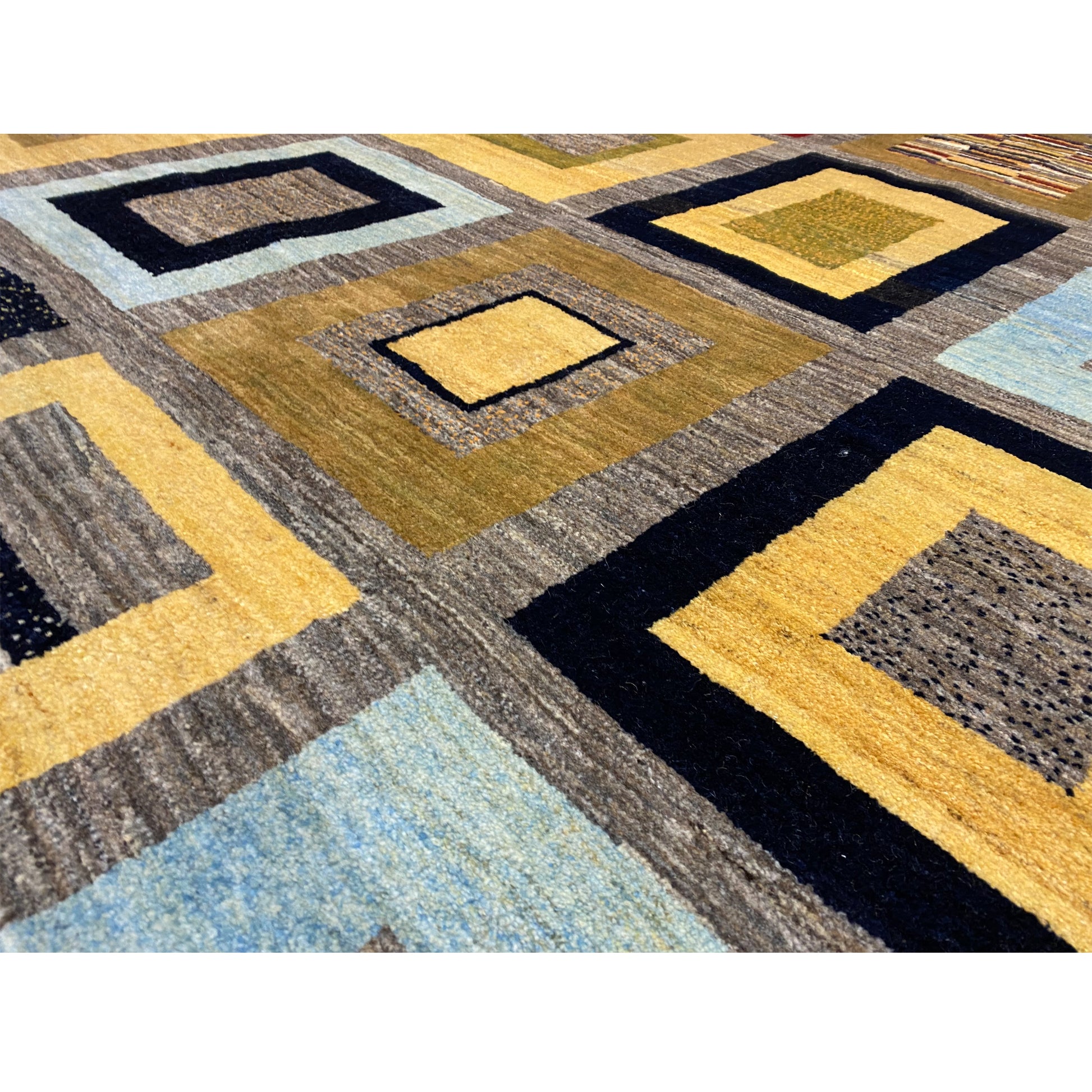 Gabbeh Exklusiver Teppich Grau 297x196 cm - German Carpet Shop