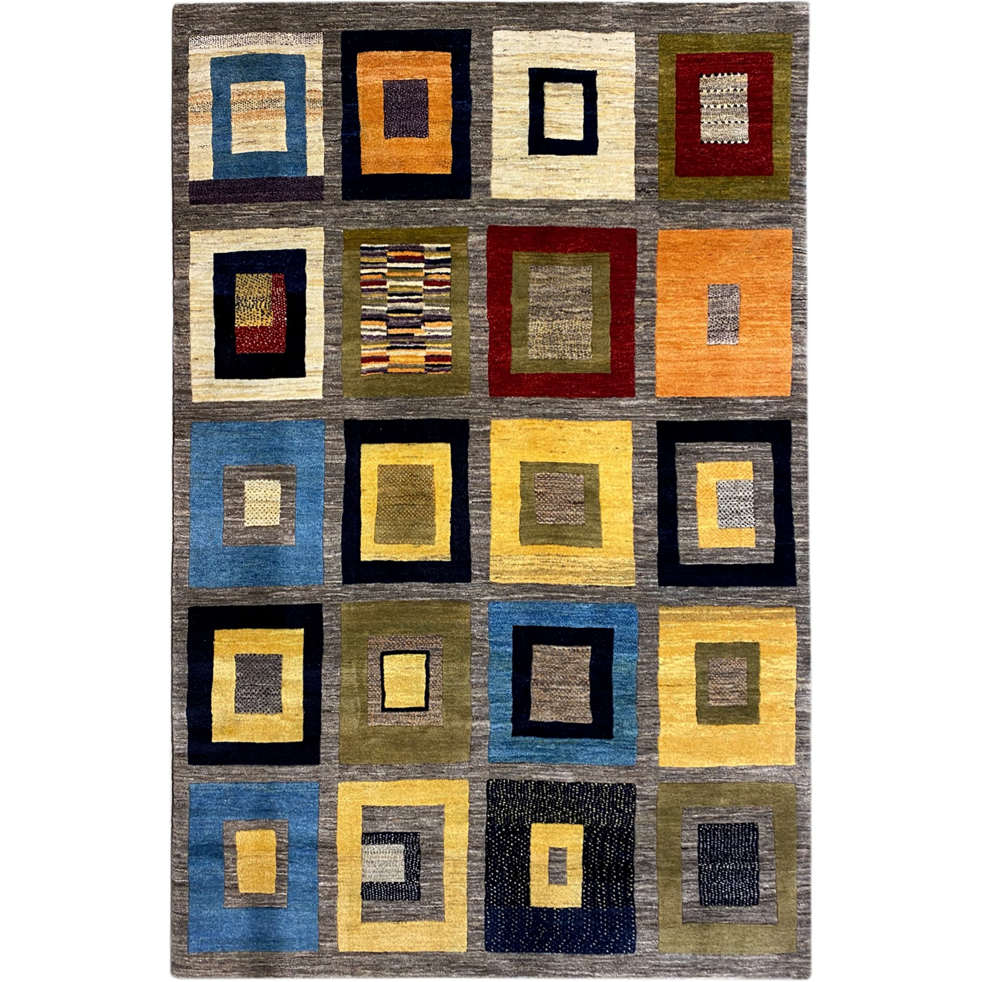 Gabbeh Exklusiver Teppich Grau 304x200 cm - German Carpet Shop