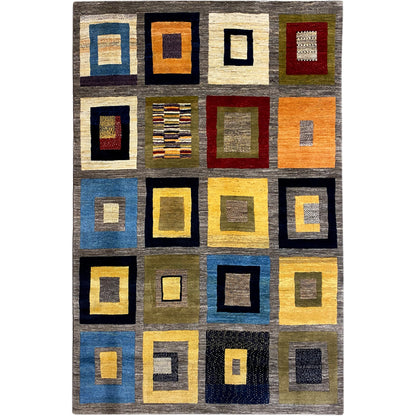 Gabbeh Exklusiver Teppich Grau 304x200 cm - German Carpet Shop